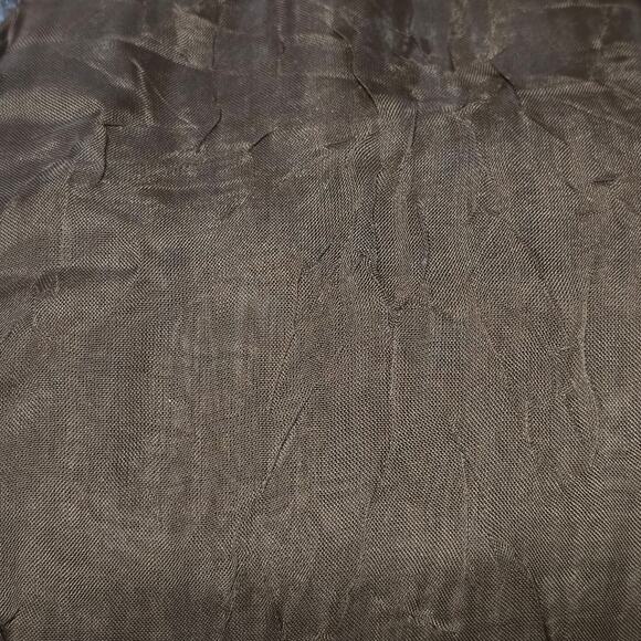 2 Brown Crushed 84" & 1 Voile Sheer 63" Curtain Panel Chocolate Brown - Picture 3 of 12